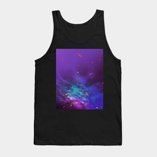 Purple Space Patrol Tank Top by Odd Bird Arts